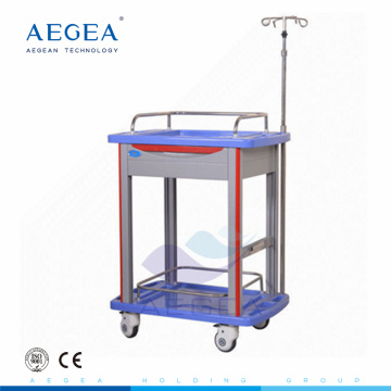 AG-LPT006B manufacturer ABS material medical crash resuscitation hospital cart trolley